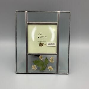 Carr Frames Botanical Glass 3X3 Square Leaded Burnes Boston Pressed Floral Photo